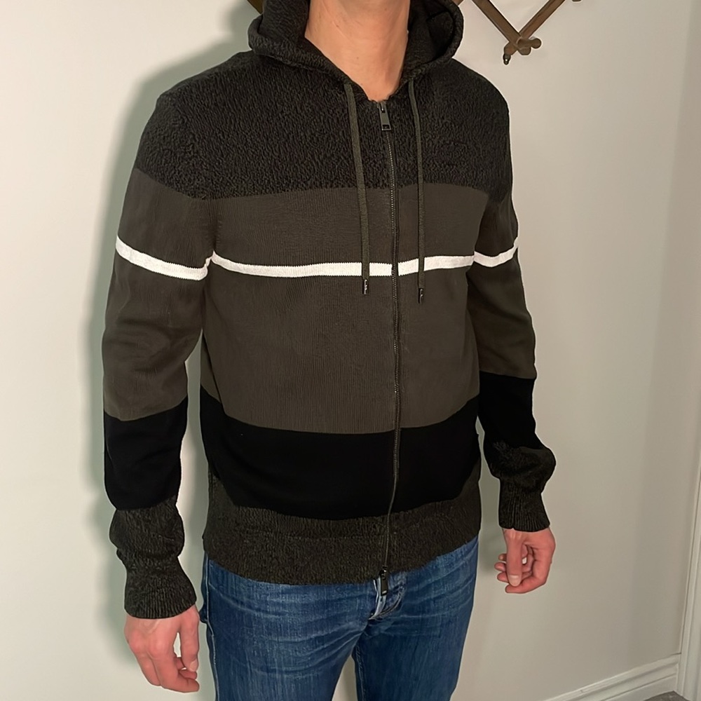 ‘Armani Exchange’ Zip-Up Sweater